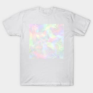 Colorful Holographic Foil Texture T-Shirt